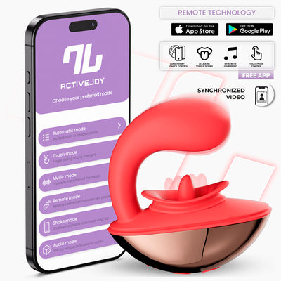 INTOYOU APP SERIES Stimulateur de langue vibrant Rondy avec application