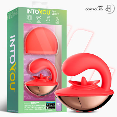 INTOYOU APP SERIES Stimulateur de langue vibrant Rondy avec application
