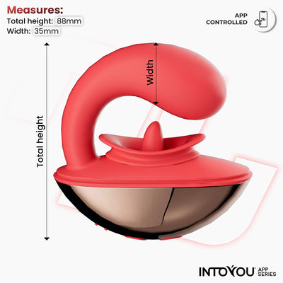 INTOYOU APP SERIES Stimulateur de langue vibrant Rondy avec application