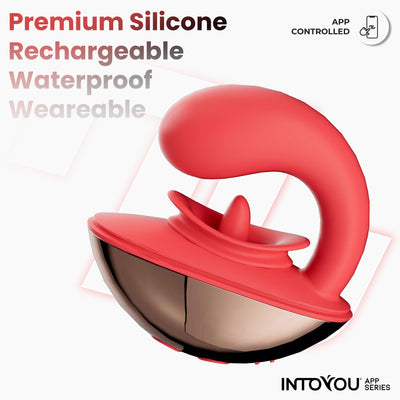 INTOYOU APP SERIES Stimulateur de langue vibrant Rondy avec application