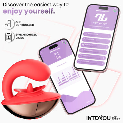 INTOYOU APP SERIES Stimulateur de langue vibrant Rondy avec application