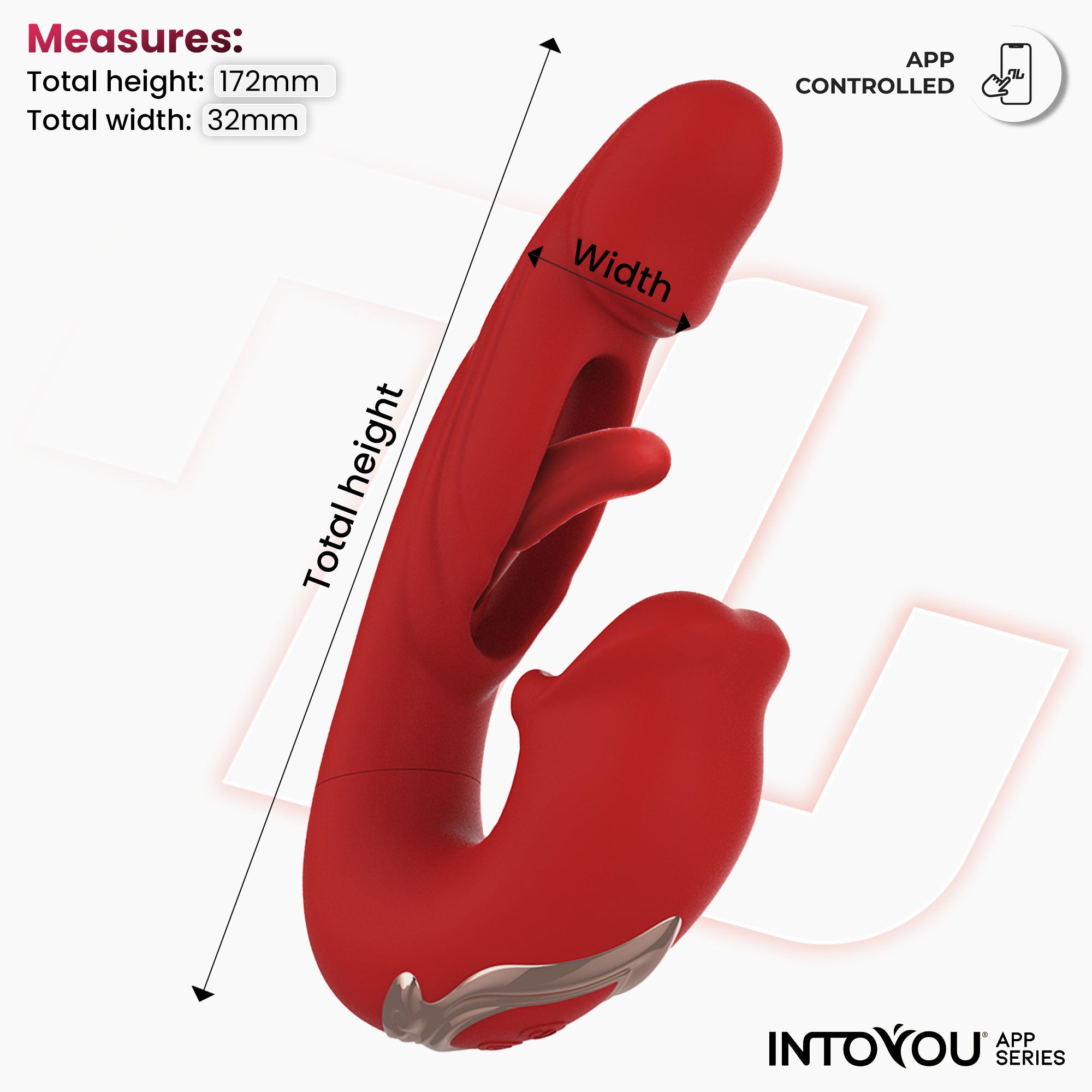 INTOYOU APP SERIES Mouty Vibrador Función Mordisqueo y Flipping con App