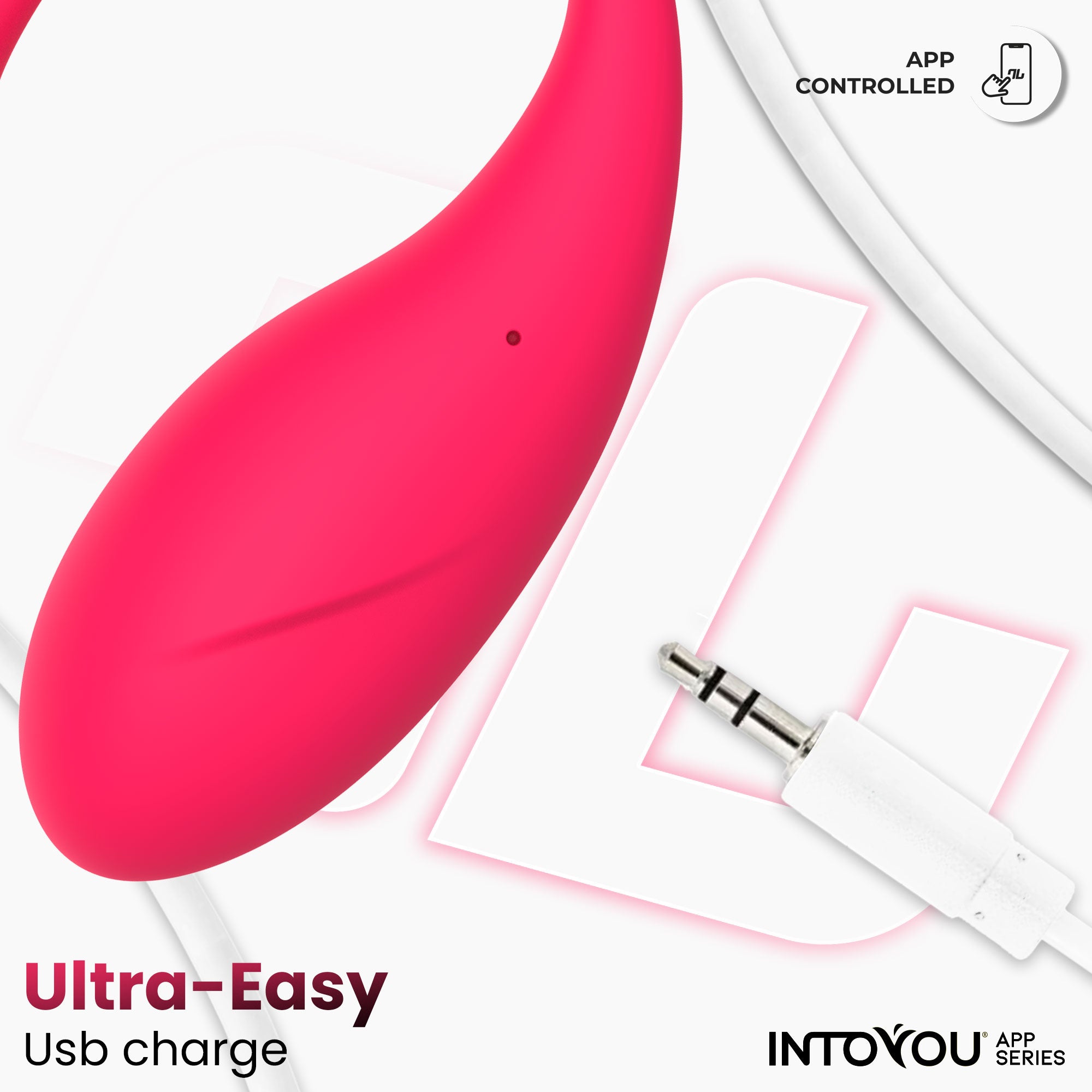 Œuf vibrant Bulby avec application INTOYOU SERIES Rose intense