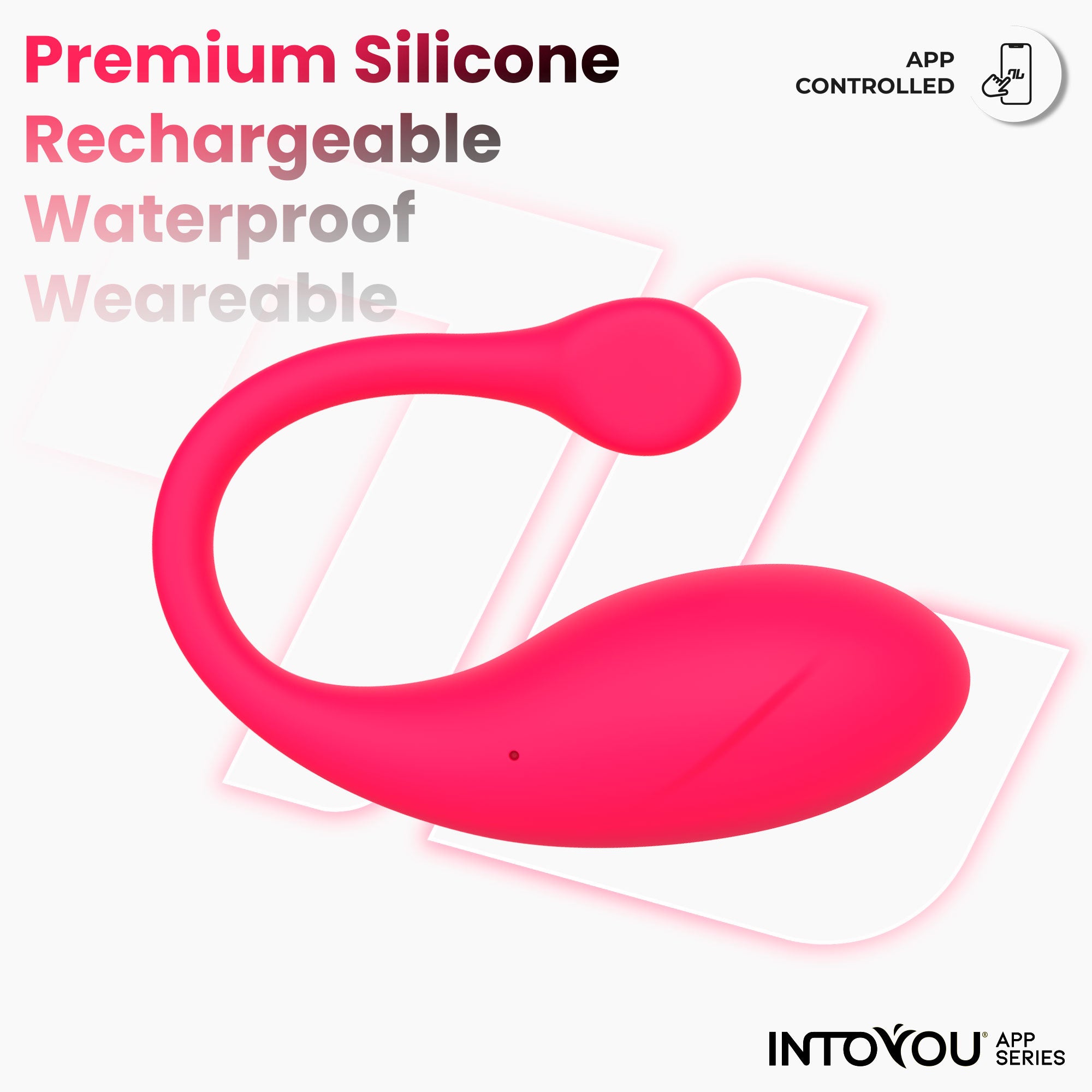 Œuf vibrant Bulby avec application INTOYOU SERIES Rose intense
