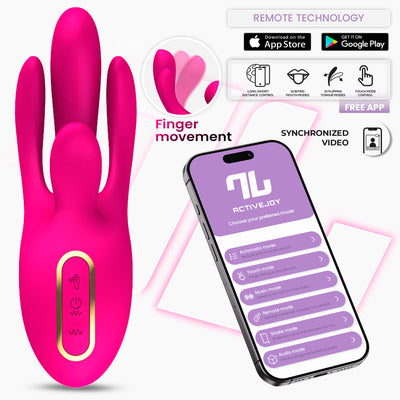 Série d'applications INTOYOU : vibromasseur Derek Finger Motion avec 3 moteurs et application
