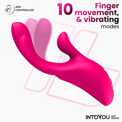 Série d'applications INTOYOU : vibromasseur Derek Finger Motion avec 3 moteurs et application