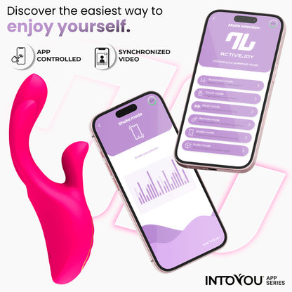INTOYOU APP SERIES Derek Vibrador con Movimiento Finger 3 Motores y APP