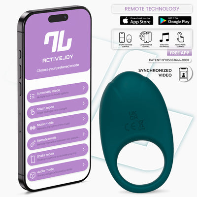 Ringo Anillo Vibrador con APP Unibody Negro