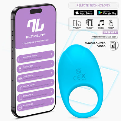 Ringo Anillo Vibrador con APP Unibody Negro