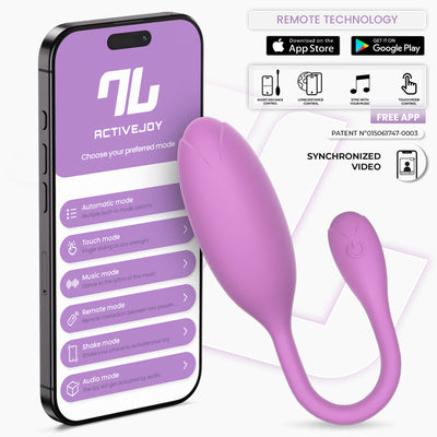 Œuf vibrant Logan de la série INTOYOU avec application, en silicone monobloc orange