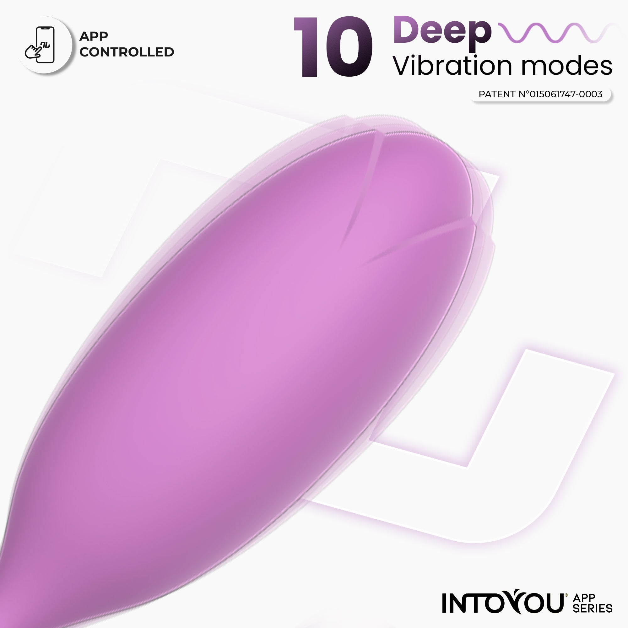 INTOYOU APP SERIES Logan Huevo Vibrador con APP Silicona Unibody Púrpura