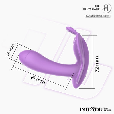 INTOYOU APP SERIES Stimulateur papillon ailé avec application Lavande