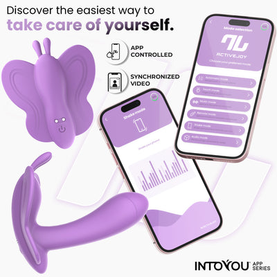 INTOYOU APP SERIES Stimulateur papillon ailé avec application Lavande