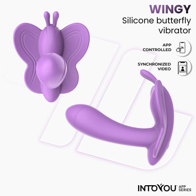INTOYOU APP SERIES Stimulateur papillon ailé avec application Lavande