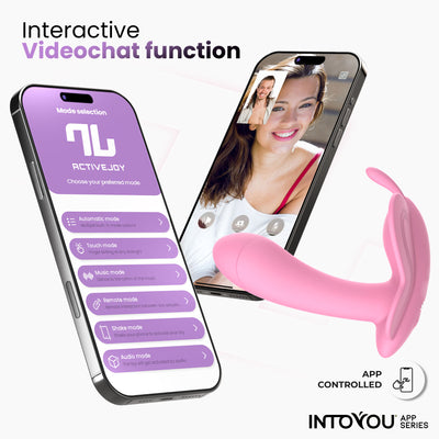INTOYOU APP SERIES Stimulateur Papillon Ailé ​​avec Application Rose