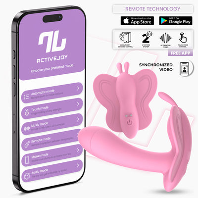 INTOYOU APP SERIES Stimulateur papillon ailé avec application Lavande