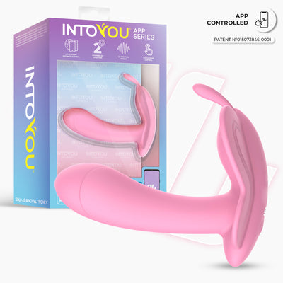 INTOYOU APP SERIES Stimulateur Papillon Ailé ​​avec Application Rose