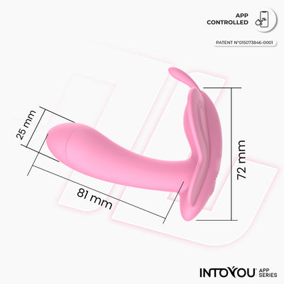 INTOYOU APP SERIES Stimulateur Papillon Ailé ​​avec Application Rose