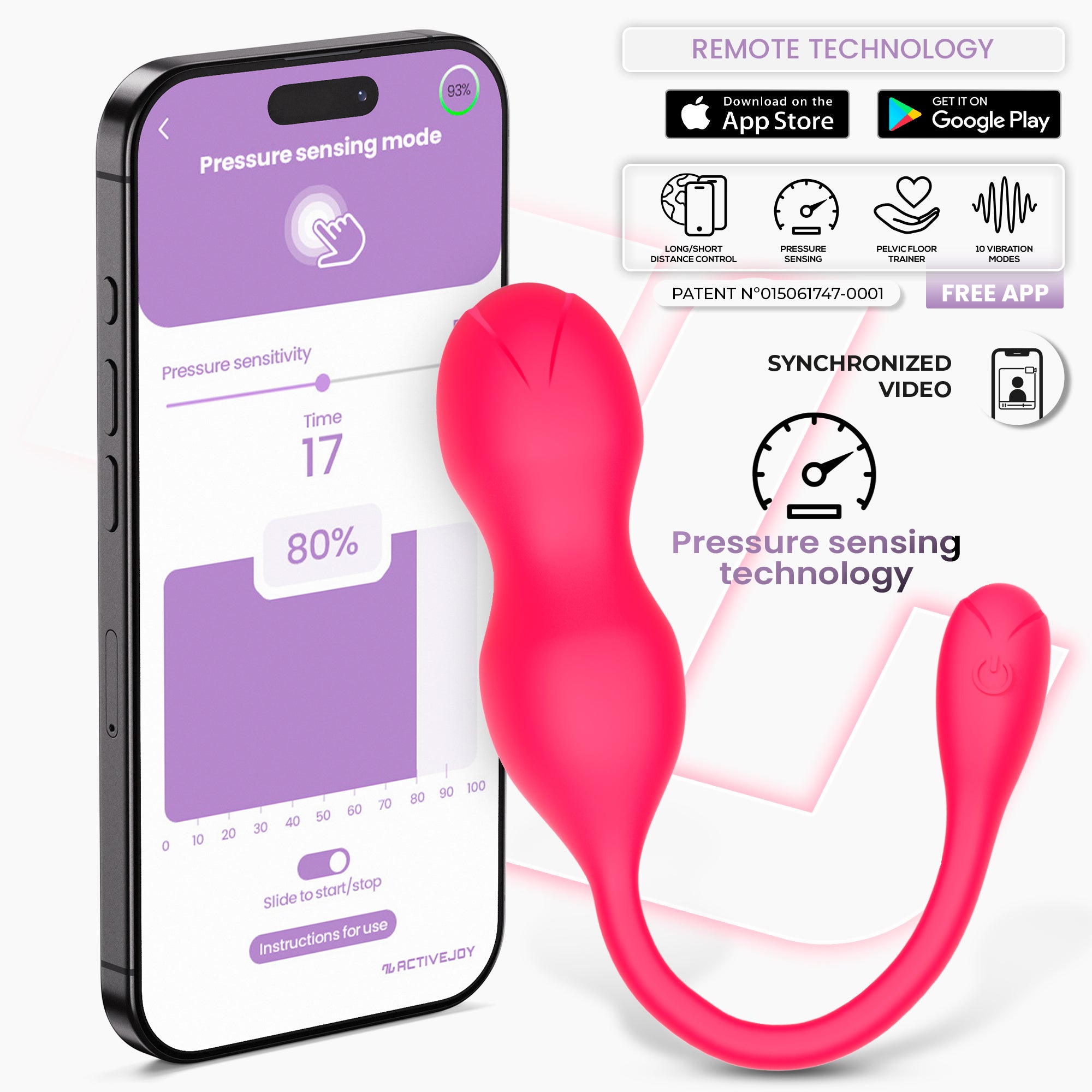 INTOYOU APP SERIES Kyra Entrenador de Suelo Pélvico con Sensor de Presión y App