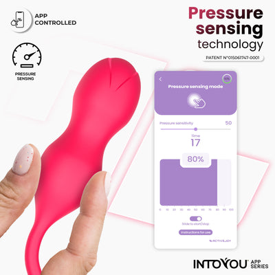 Série d'applications INTOYOU Kyra : appareil d'entraînement du plancher pelvien avec capteur de pression et application.