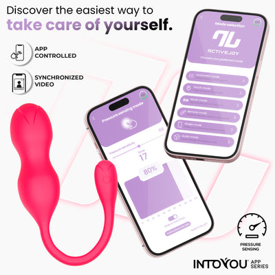 Série d'applications INTOYOU Kyra : appareil d'entraînement du plancher pelvien avec capteur de pression et application.