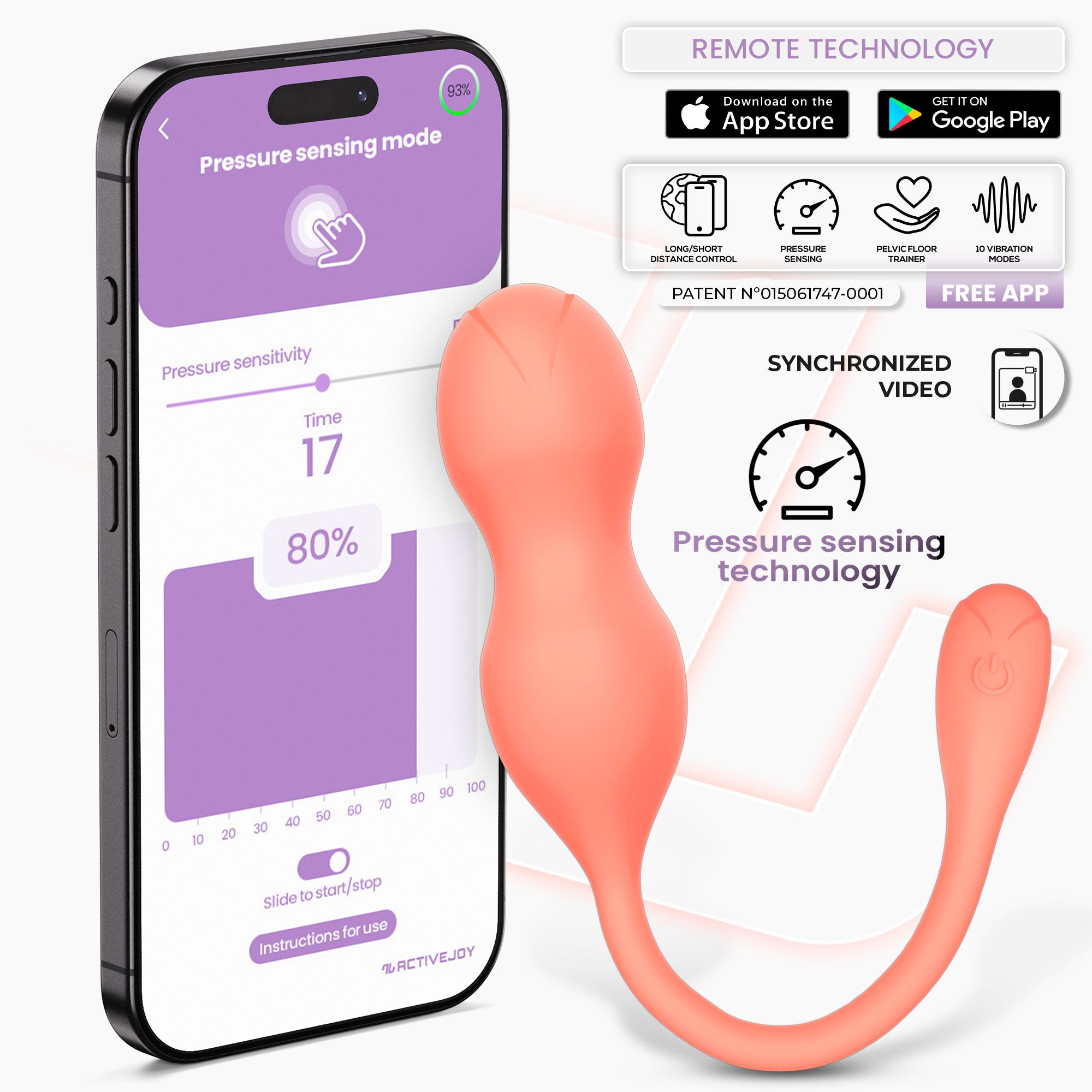 INTOYOU APP SERIES Kyra Entrenador de Suelo Pélvico con Sensor de Presión y APP