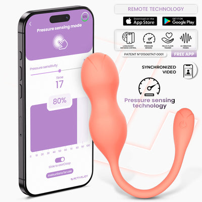 Série d'applications INTOYOU Kyra : appareil d'entraînement du plancher pelvien avec capteur de pression et application.
