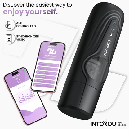 INTOYOU APP SERIES Egor Masturbador Masculino con Rotación y Thrusting con APP