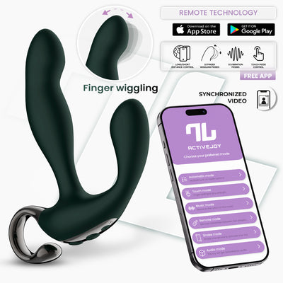 INTOYOU APP SERIES Masseur de prostate Greeny avec mouvement des doigts et application