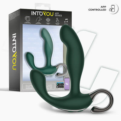 INTOYOU APP SERIES Masseur de prostate Greeny avec mouvement des doigts et application