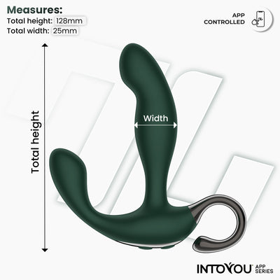 INTOYOU APP SERIES Masseur de prostate Greeny avec mouvement des doigts et application