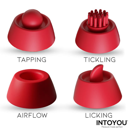 INTOYOU Beeny Estimulador con 4 Cabezales, Succión, Tapping, Tickling y Licking